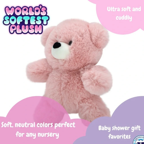 Worlds softest plush- pink bear, 2019 Beverly Hills Teddy Bear Co. - Picture 2 of 5
